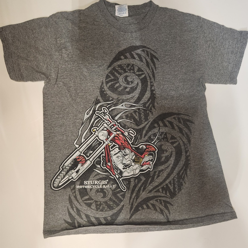 Delta Pro‎ Weight Sturgis Motorcycle Rally Graphic T Shirt Gray Size kids 7/8